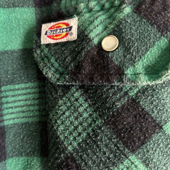 Dickies Green and Black Vintage Plaid Shirt Jacket - Picture 11 of 11